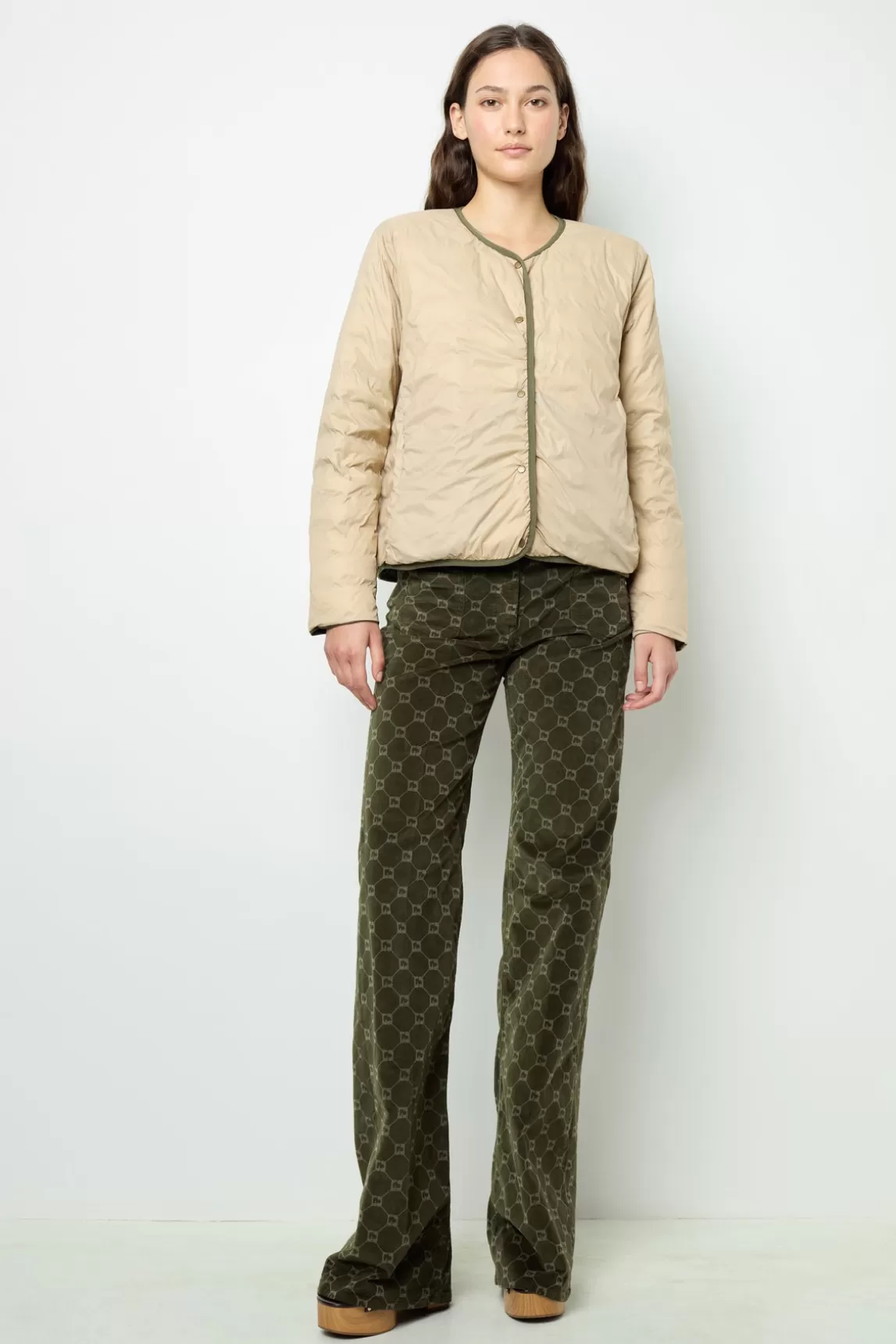 Store Gerard Darel Short reversible down jacket - LETITIA VertKaki