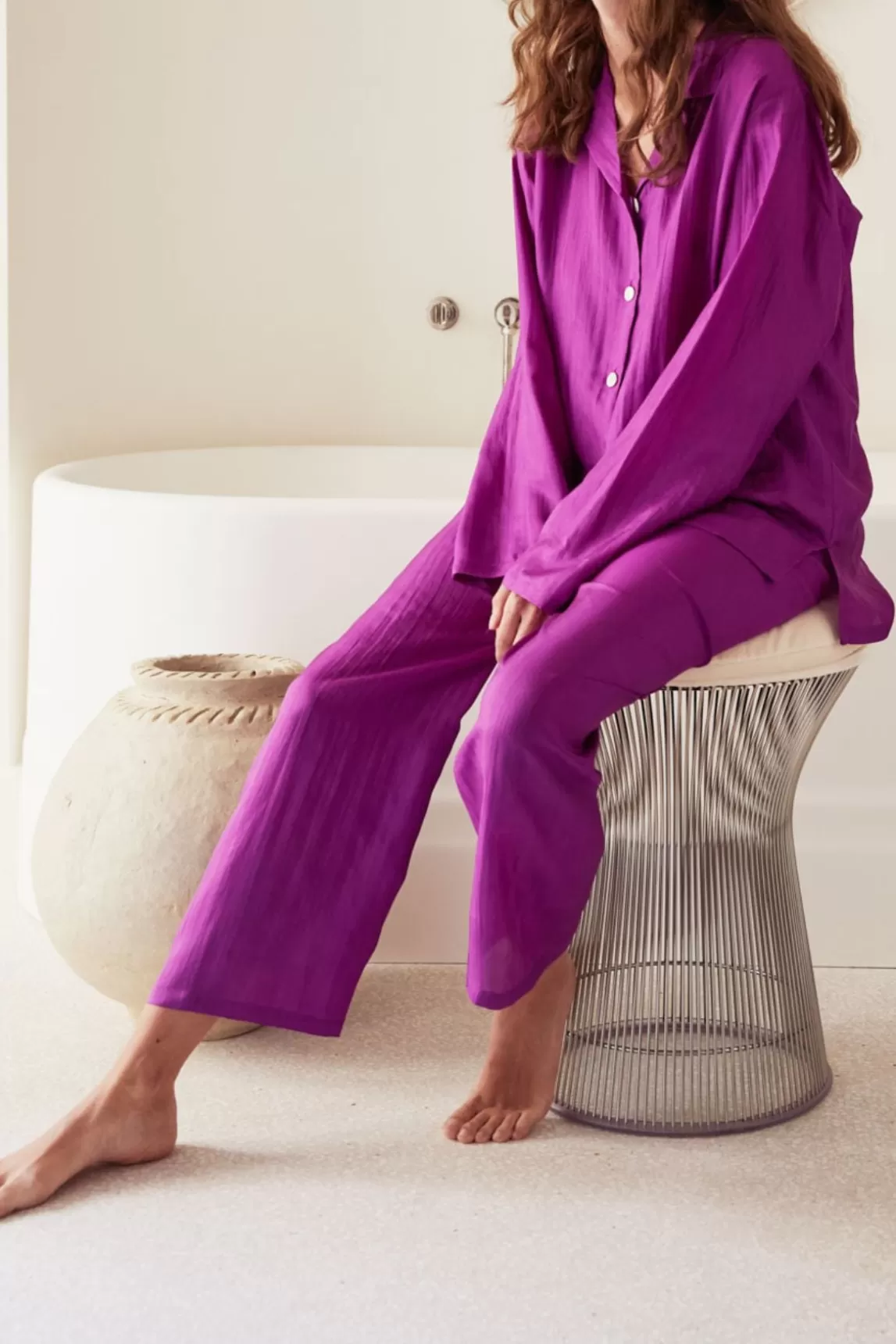 Outlet Gerard Darel Silk pyjamas - purple Cyclamen