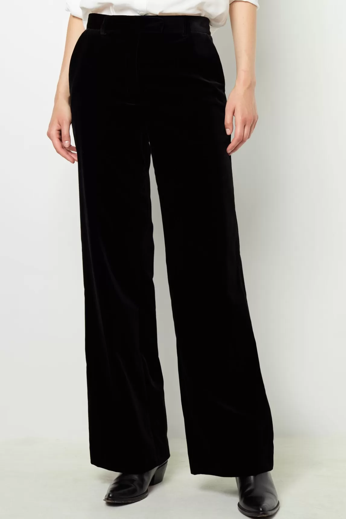 Best Gerard Darel Smooth velvet pants - NORA Noir