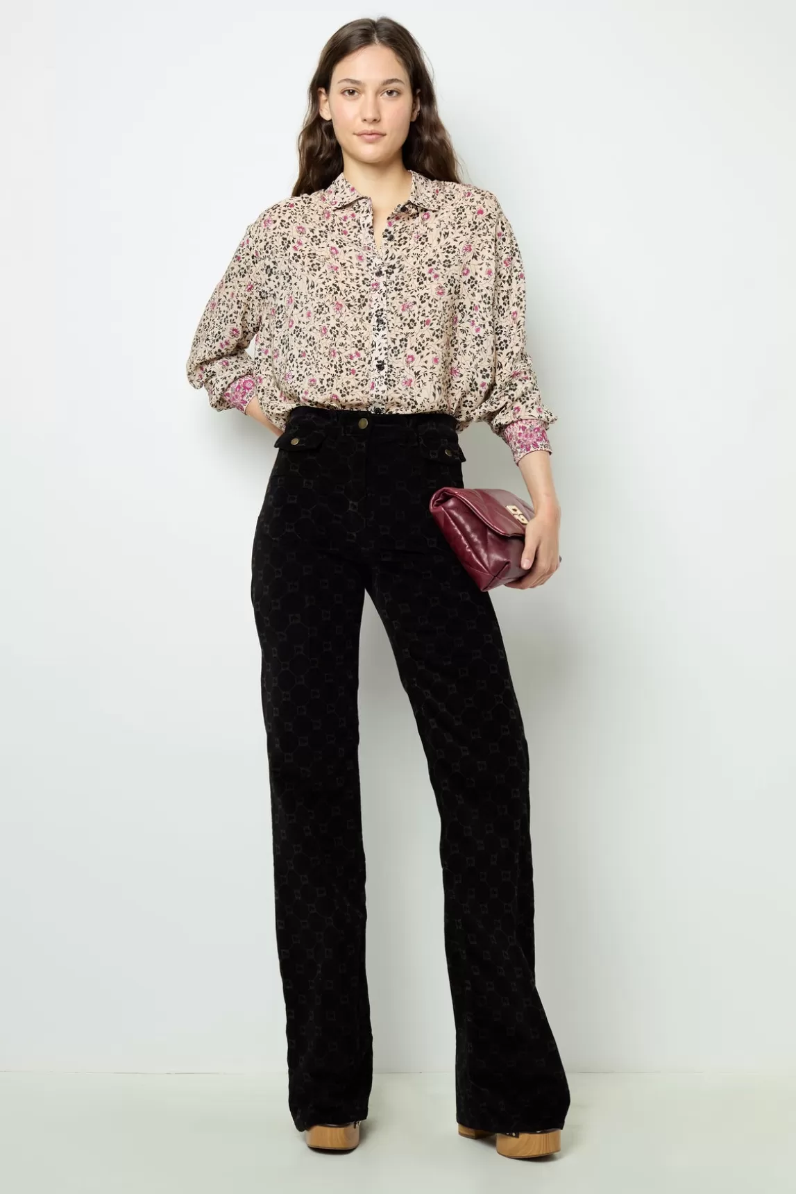 Fashion Gerard Darel Soft floral blouse - BRIANA Naturel