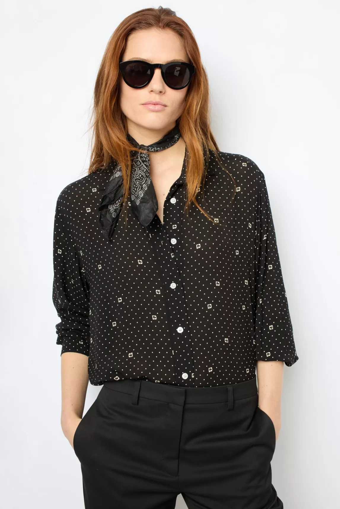 Best Gerard Darel Soft polka dot shirt – CLYDE Noir