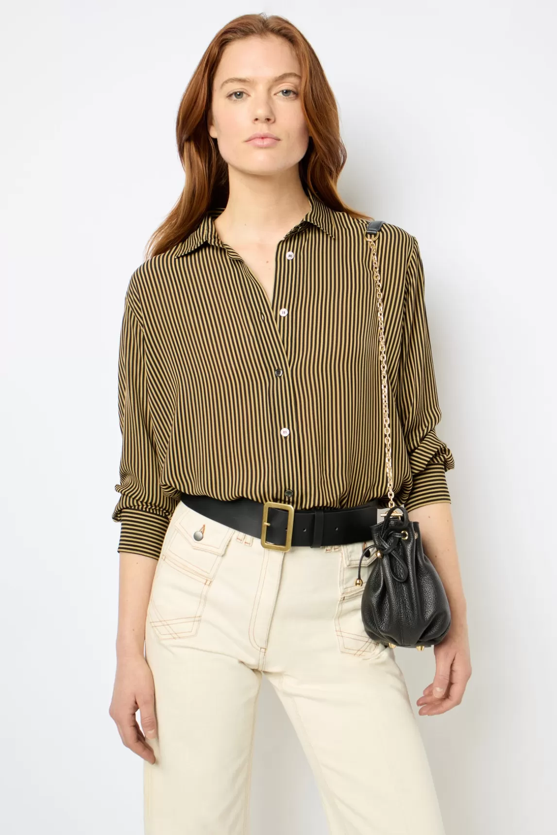 Sale Gerard Darel Soft striped shirt - CLYDE Beige