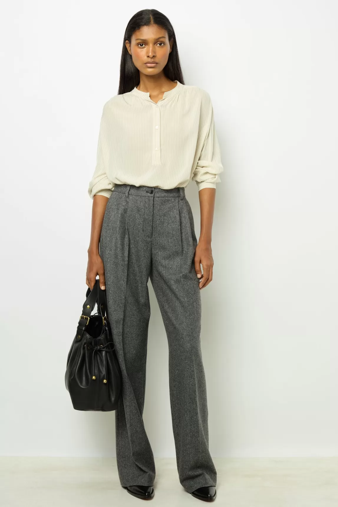 Outlet Gerard Darel Straight cut herringbone pants - NADYGE Grismoyen