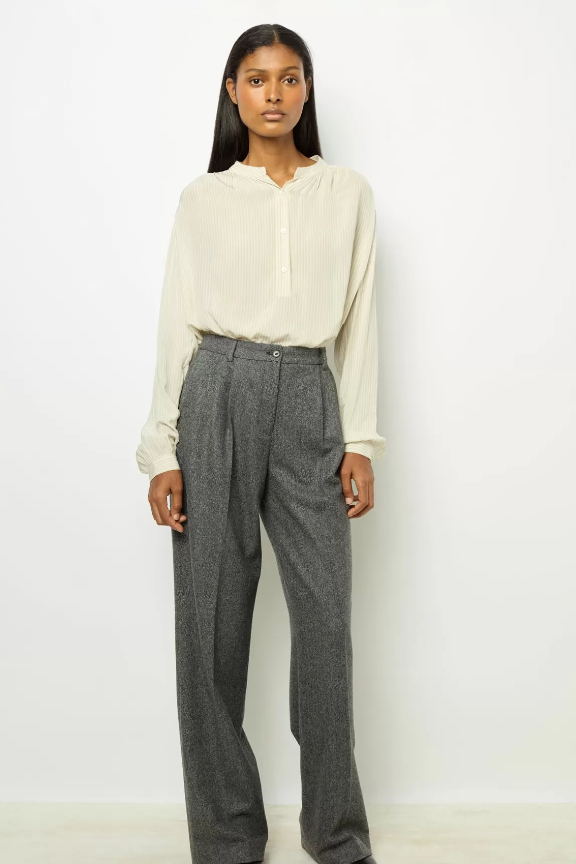 Outlet Gerard Darel Straight cut herringbone pants - NADYGE Grismoyen