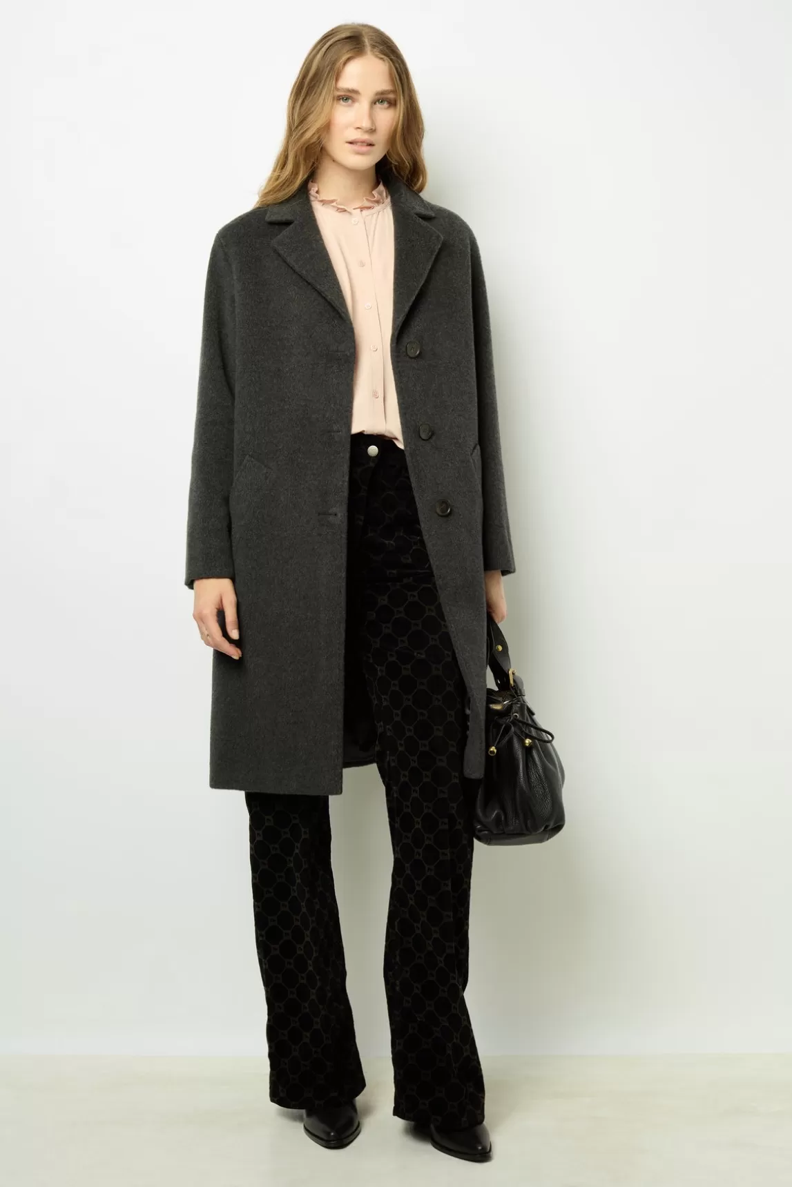 Store Gerard Darel Straight cut wool coat - LATHICIA anthracite