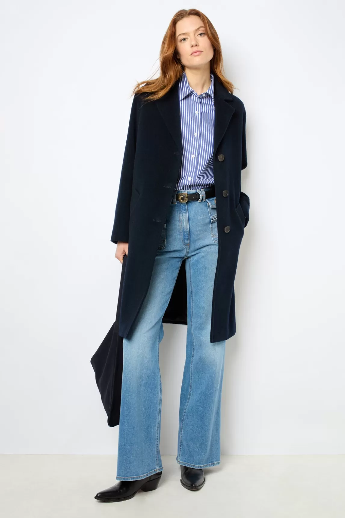 Best Gerard Darel Straight cut wool coat - LATHICIA Marine