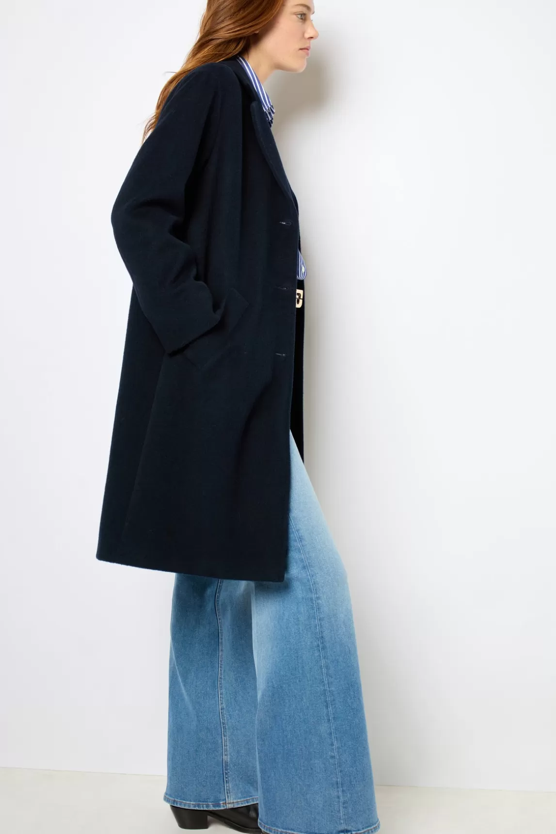 Best Gerard Darel Straight cut wool coat - LATHICIA Marine