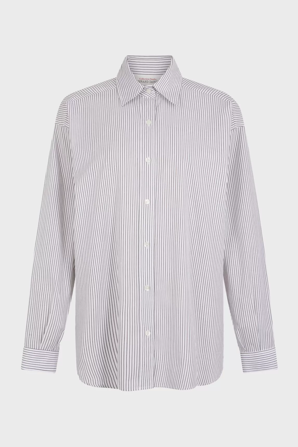 Store Gerard Darel Striped poplin shirt -BERTRANE Ecru