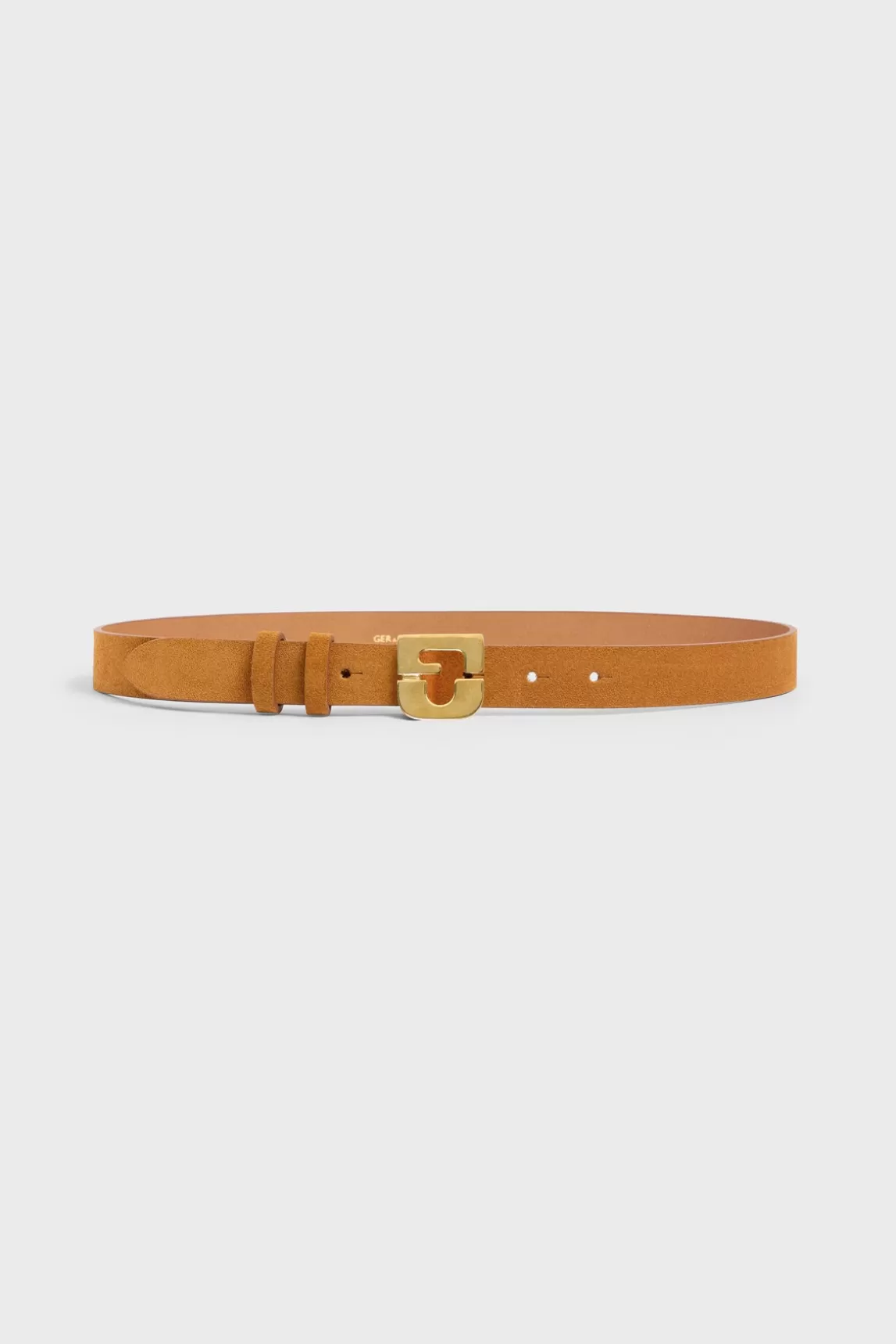 Discount Gerard Darel Suede leather signature belt - LE LAUREN Camel