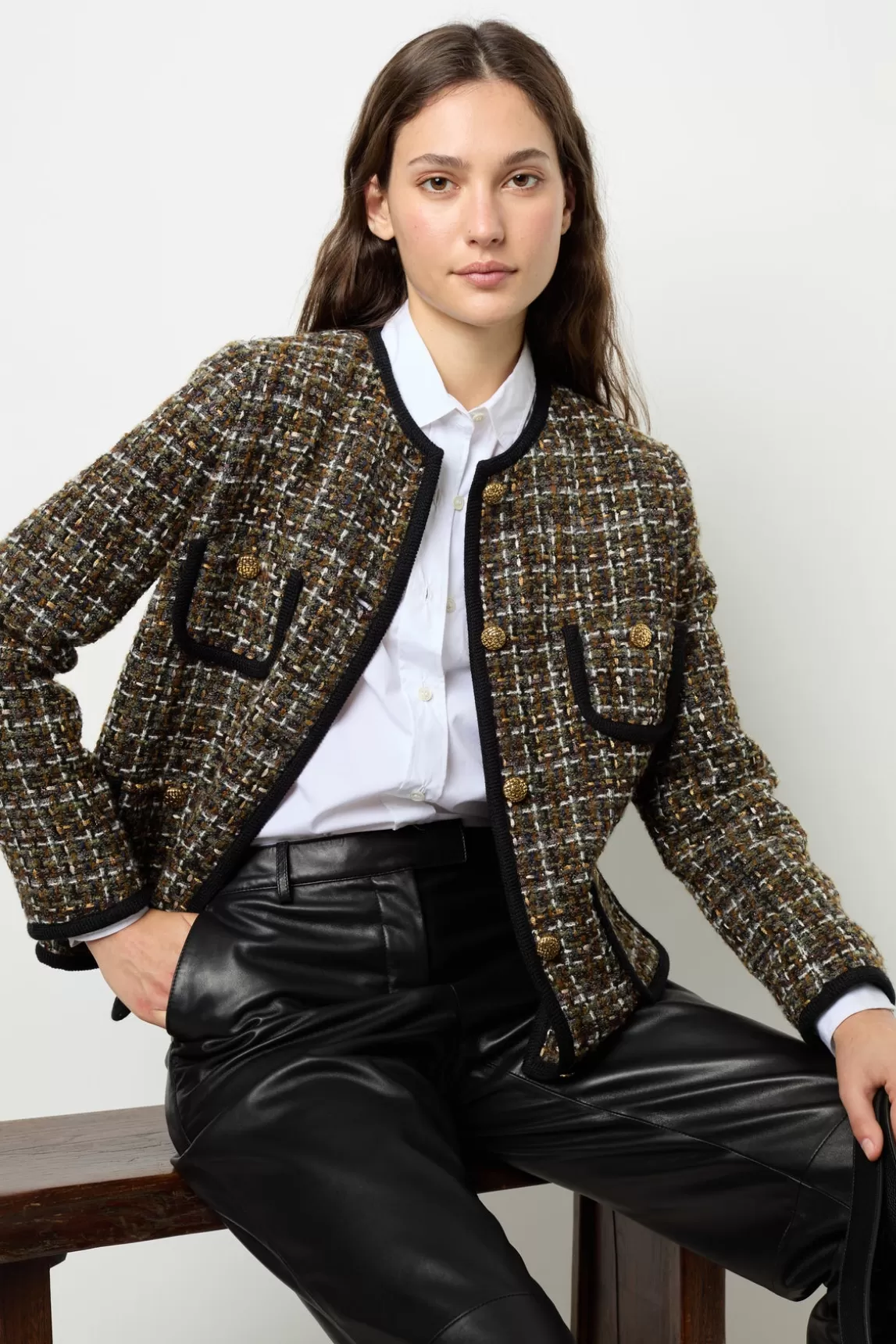 Cheap Gerard Darel Tweed jacket with braid - MARGAUX Kakimoyen