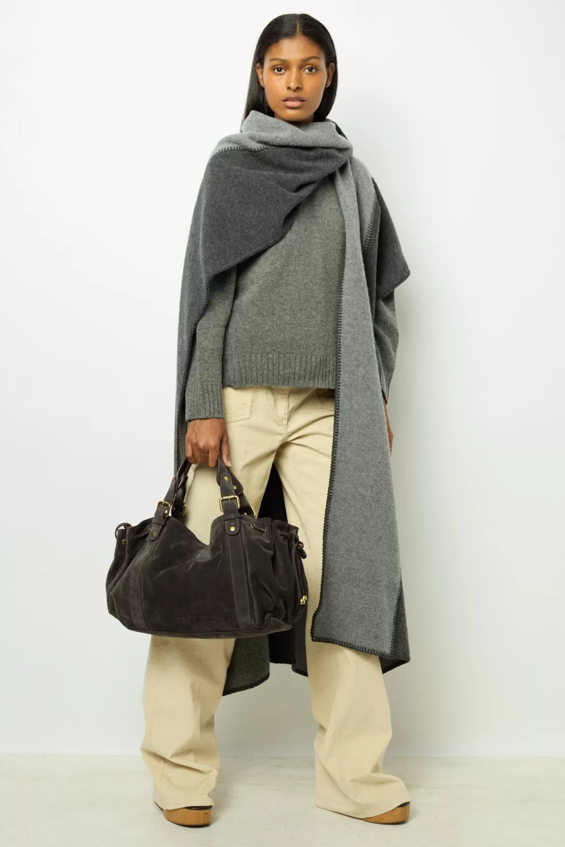 Cheap Gerard Darel Two-tone poncho - DAMYNN anthracite