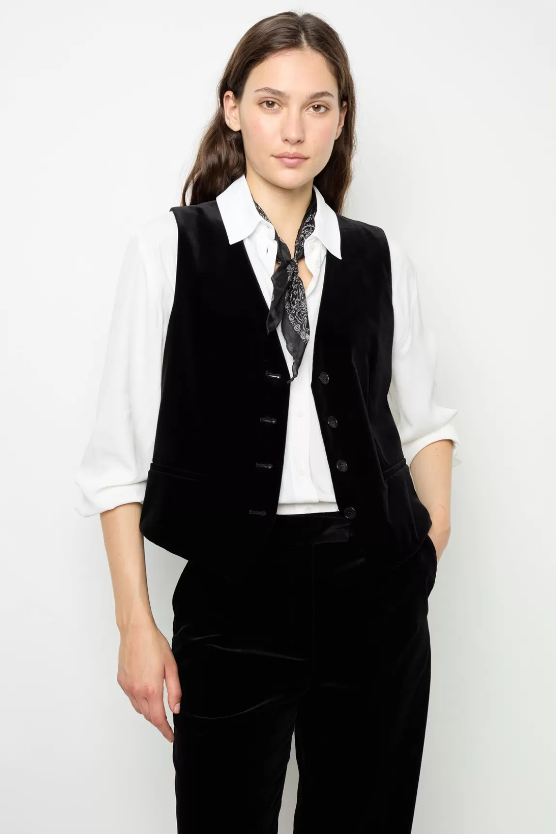 Cheap Gerard Darel Velvet sleeveless jacket - MAIA Noir