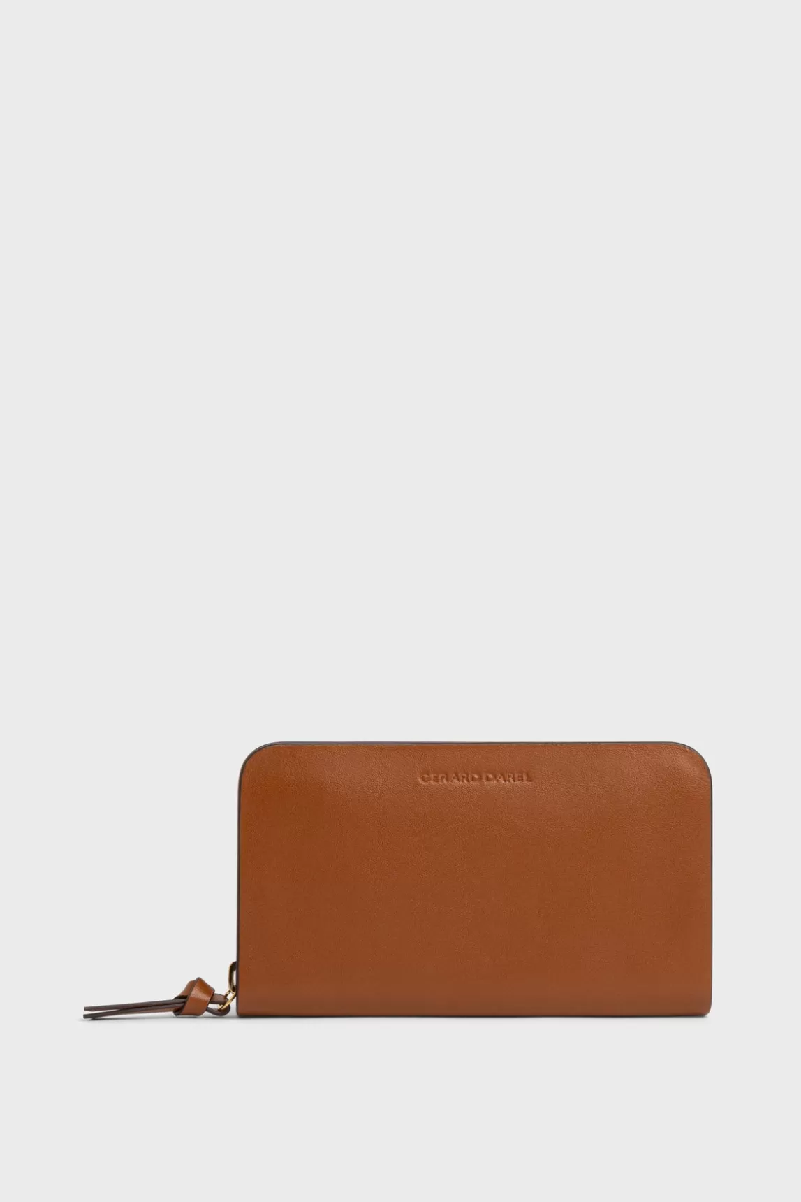 Best Sale Gerard Darel Walletin plain leather - WALLET Cognac