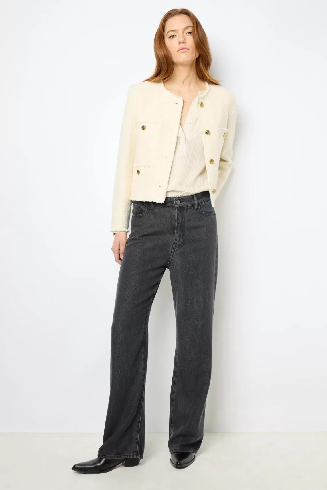 Flash Sale Gerard Darel Wide-leg jeans - NIOTA anthracite