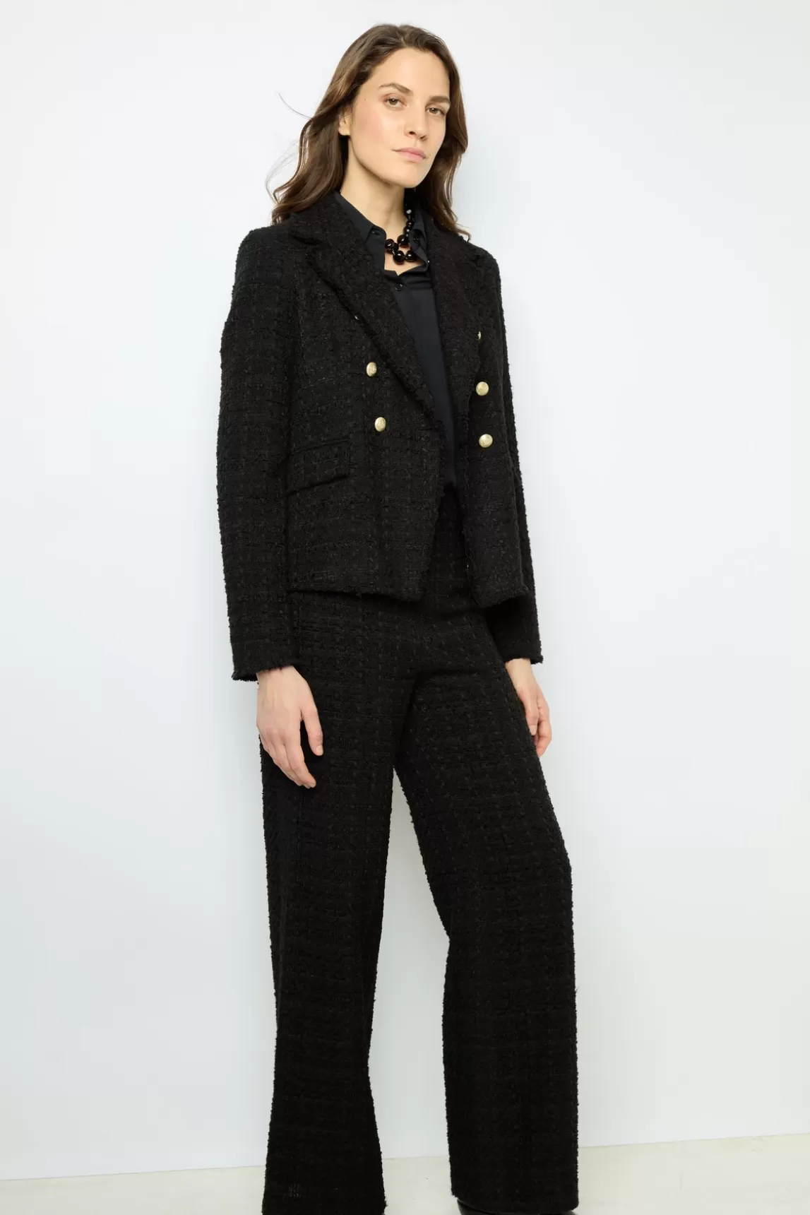 Flash Sale Gerard Darel Wide-leg tweed pants - NADINE Noir