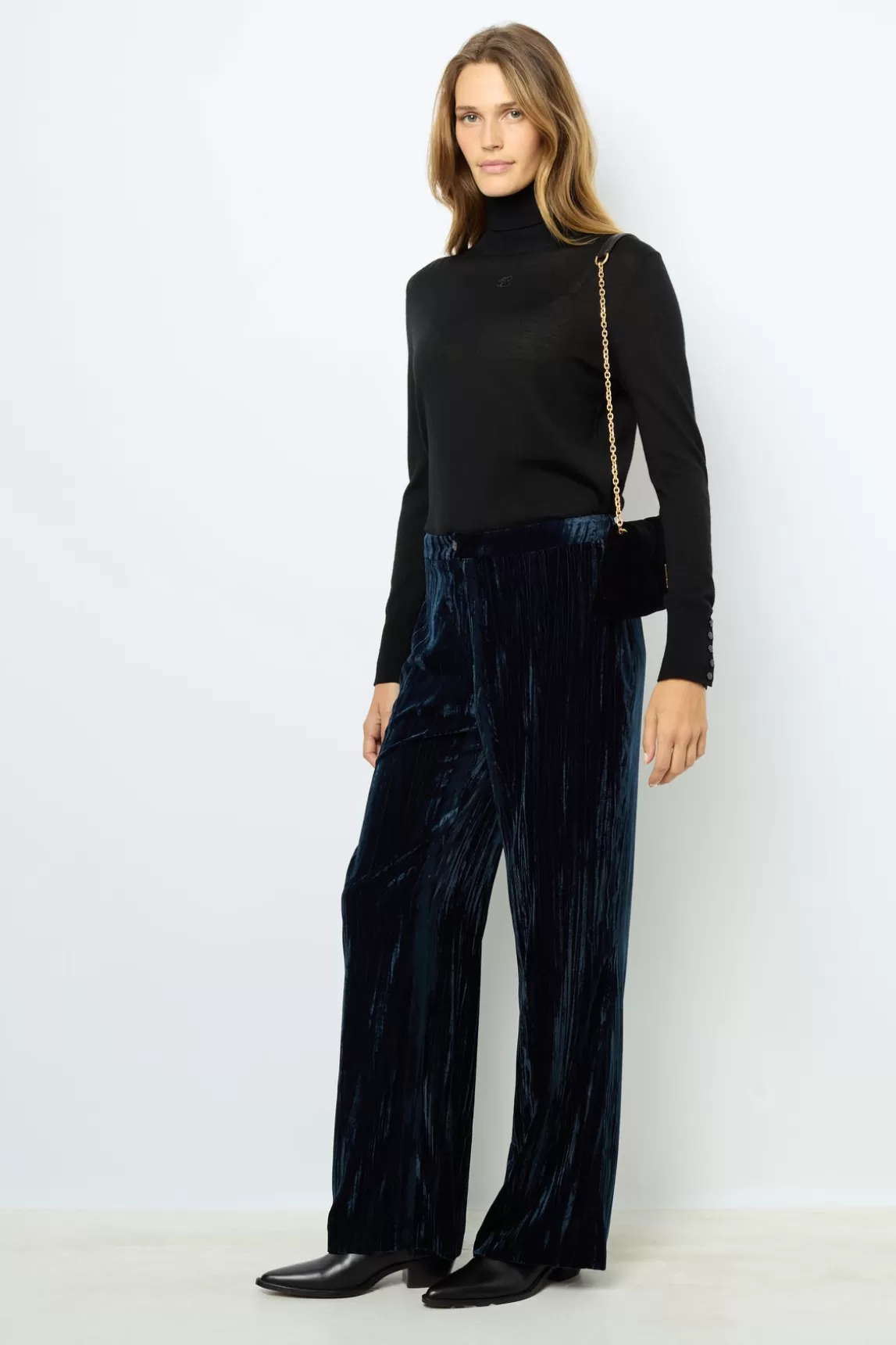 Best Sale Gerard Darel Wide-leg velvet pants - NORIA Marine