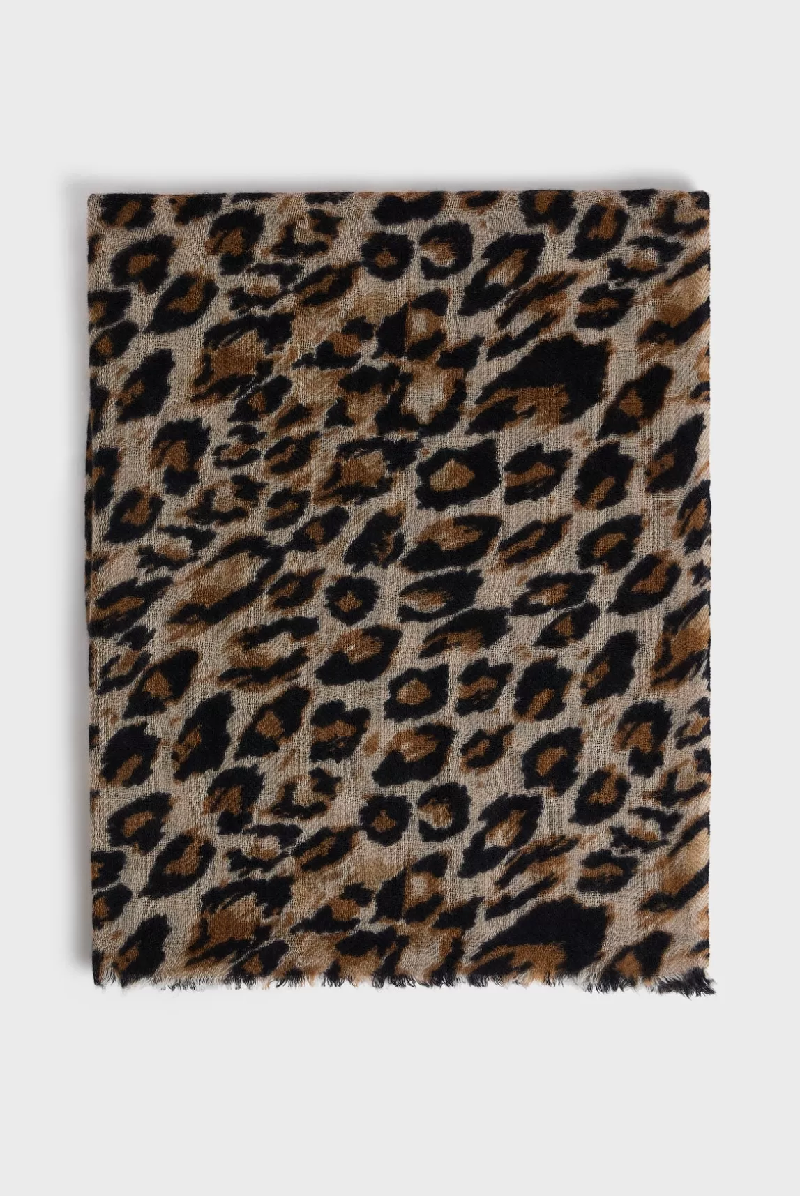 Online Gerard Darel Wool and cashmere leopard scarf - DANY Paille