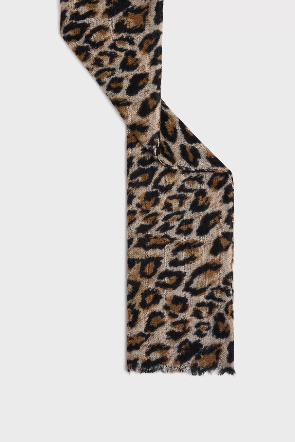 Online Gerard Darel Wool and cashmere leopard scarf - DANY Paille