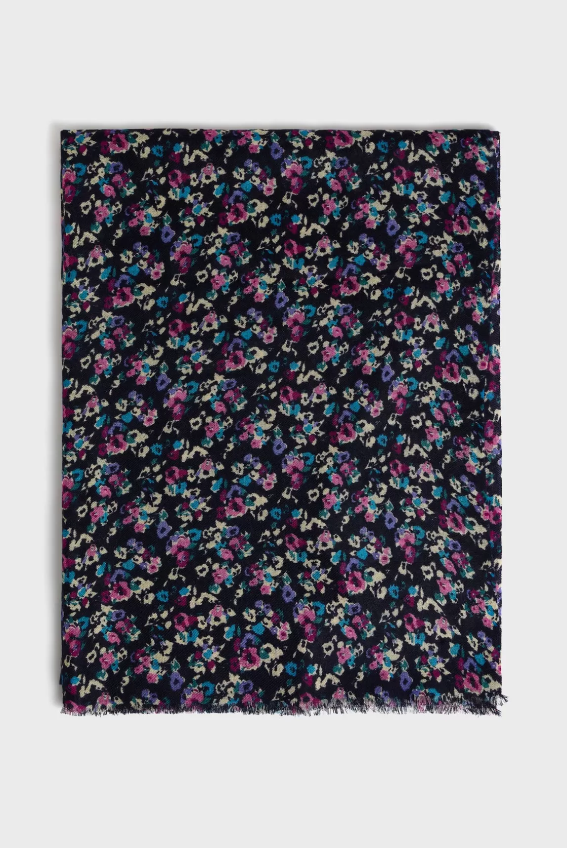 New Gerard Darel Wool and silk floral scarf - DARY Marine