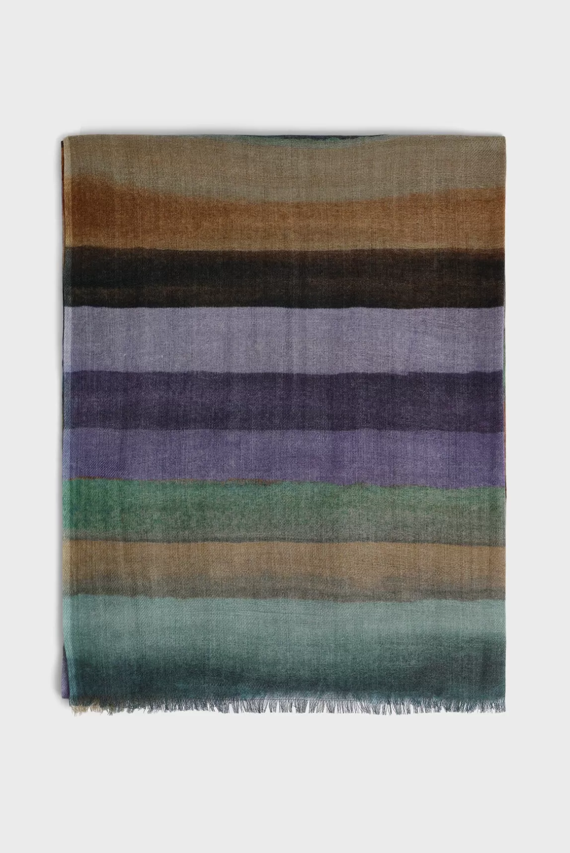 Clearance Gerard Darel Wool and silk striped scarf - DOA Paille